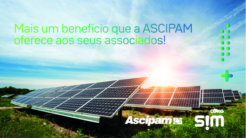 Energia solar para o associado da Ascipam com até 22% de desconto