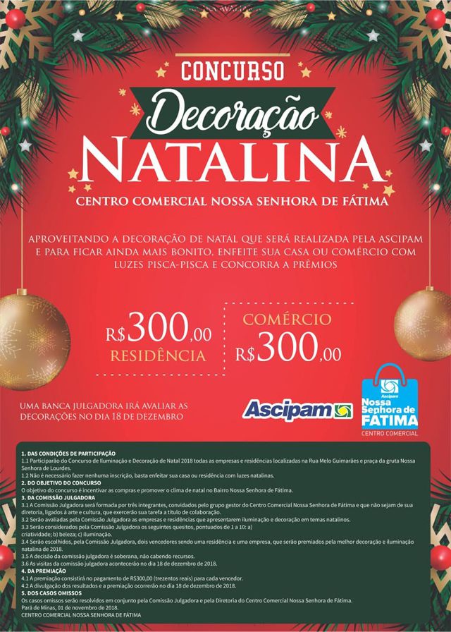 Participe do Concurso de Decoração Natalina