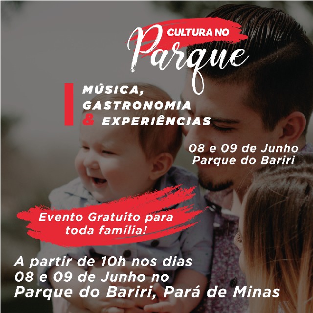 Festival Cultura no Parque vai agitar Pará de Minas