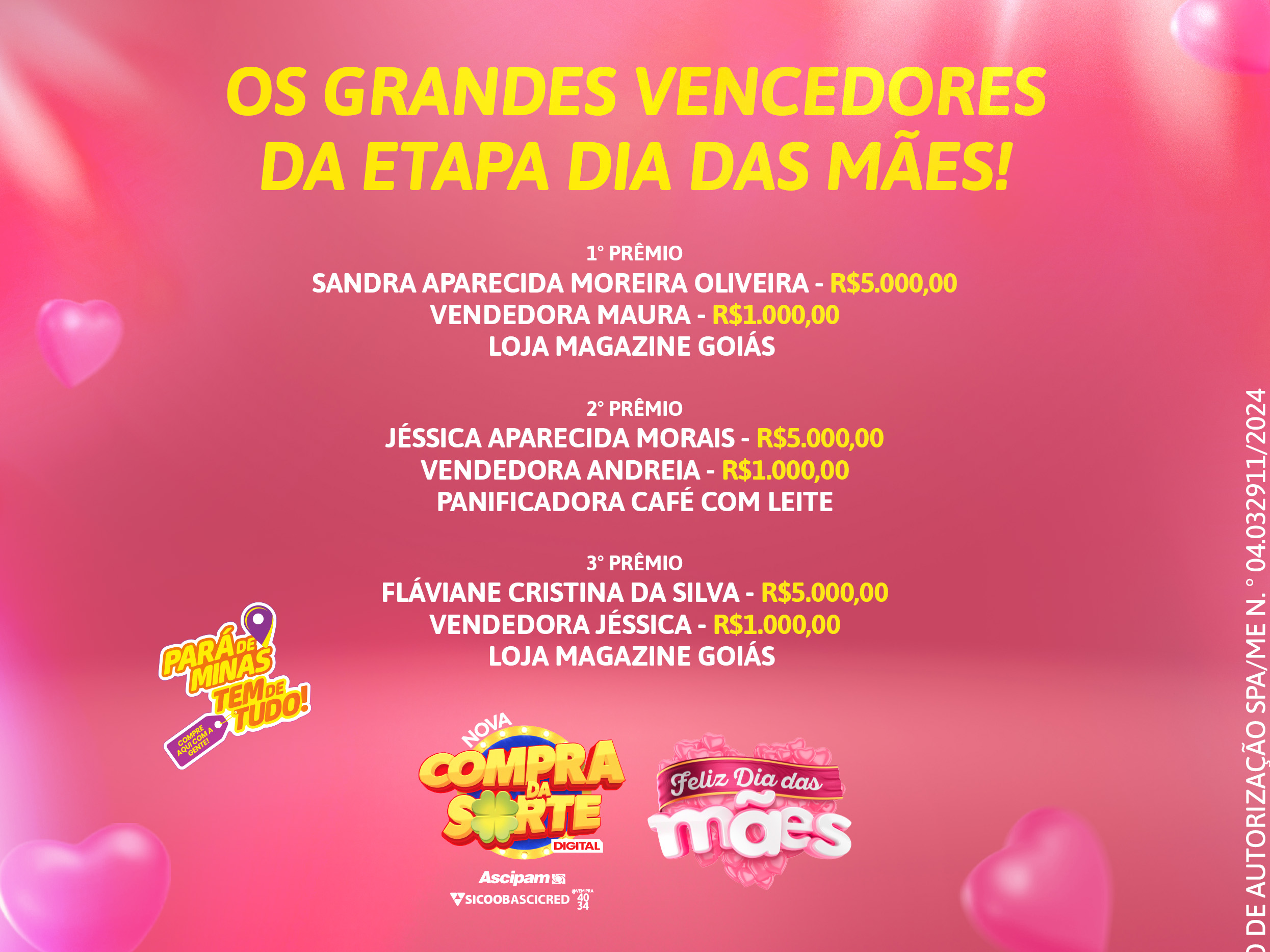 Sucesso na Promoção "Compra da Sorte Digital" da Ascicpam Sicoob Ascicred: Premiação Especial para o Dia das Mães