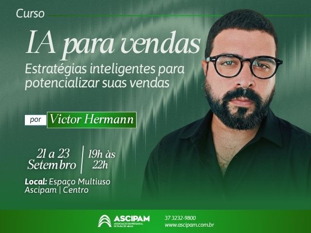 Ascipam promove curso “IA para Vendas: estratégias inteligentes para potencializar suas vendas”