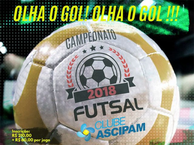 Clube Ascipam abre inscrições para Campeonato de Futsal