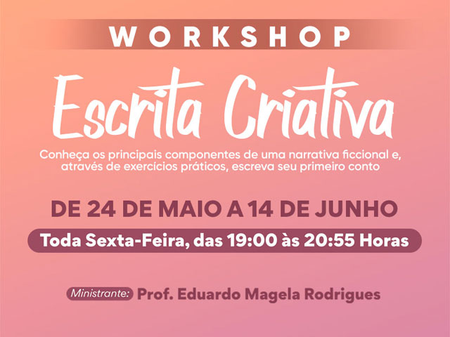 Escreva seu primeiro conto através do Workshop de Escrita Criativa